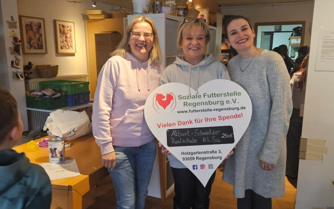 Spende an die soziale Futterstelle